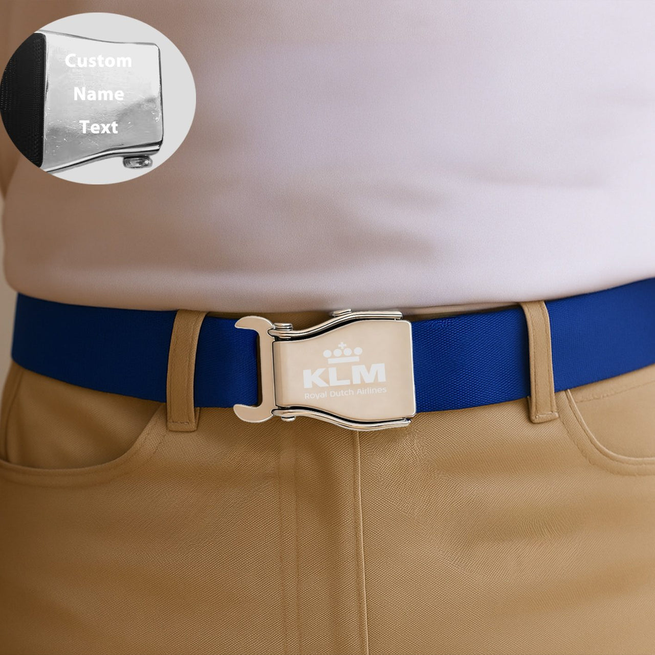 KLM Royal Dutch Airlines Designed Fashion Airplane Seat Belts