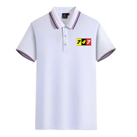 Thumbnail for Flat Colourful 747 Designed Stylish Polo T-Shirts