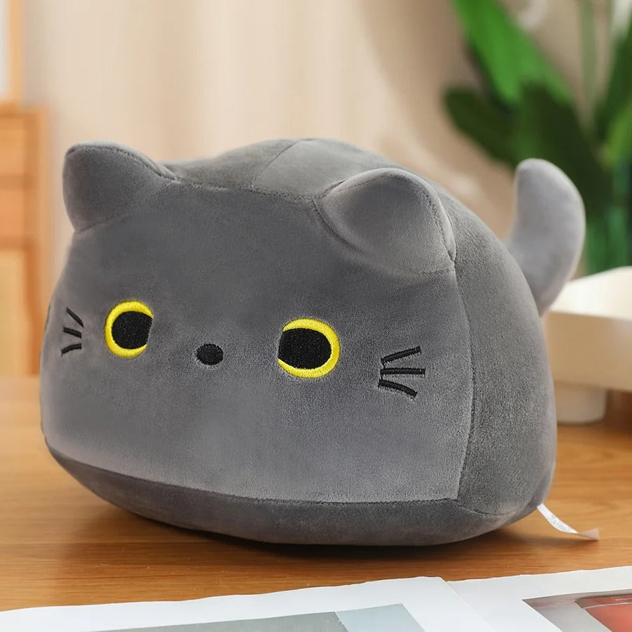 Kawaii Oval Cat Plush Doll 4 Kitten Pendants in Mom Cat