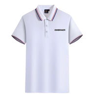 Thumbnail for Embraer & Text Designed Stylish Polo T-Shirts