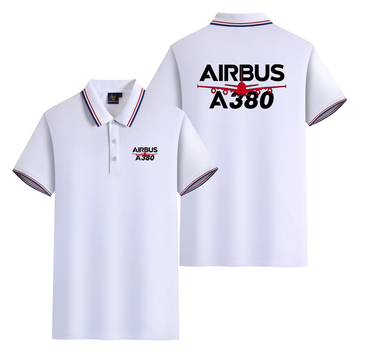 Amazing Airbus A380 Designed Stylish Polo T-Shirts (Double-Side)
