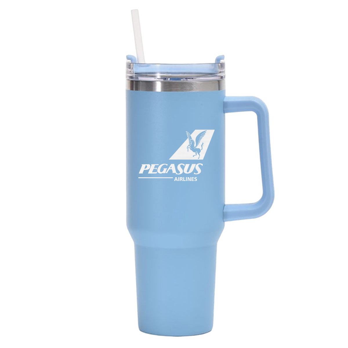Pegasus Airlines 40oz Stainless Steel Car Mug With Holder