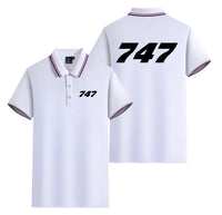 Thumbnail for 747 Flat Text Designed Stylish Polo T-Shirts (Double-Side)