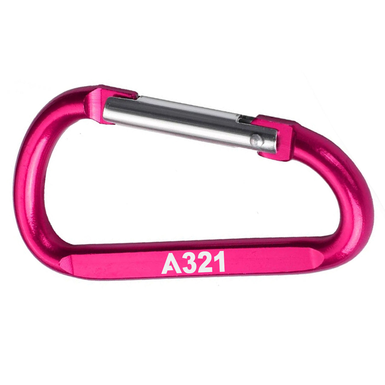 A321 Flat Text Designed Aluminum Alloy Carabiner Key chains