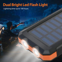 Thumbnail for 20000mAh Solar Power Bank: Dual USB, 2 LED Flashlight (Outdoor/iPhone)Power Banks
