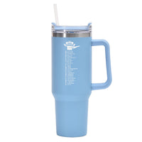 Thumbnail for Aviation Alphabet Designed 40oz Stainless Steel Car Mug With Holder