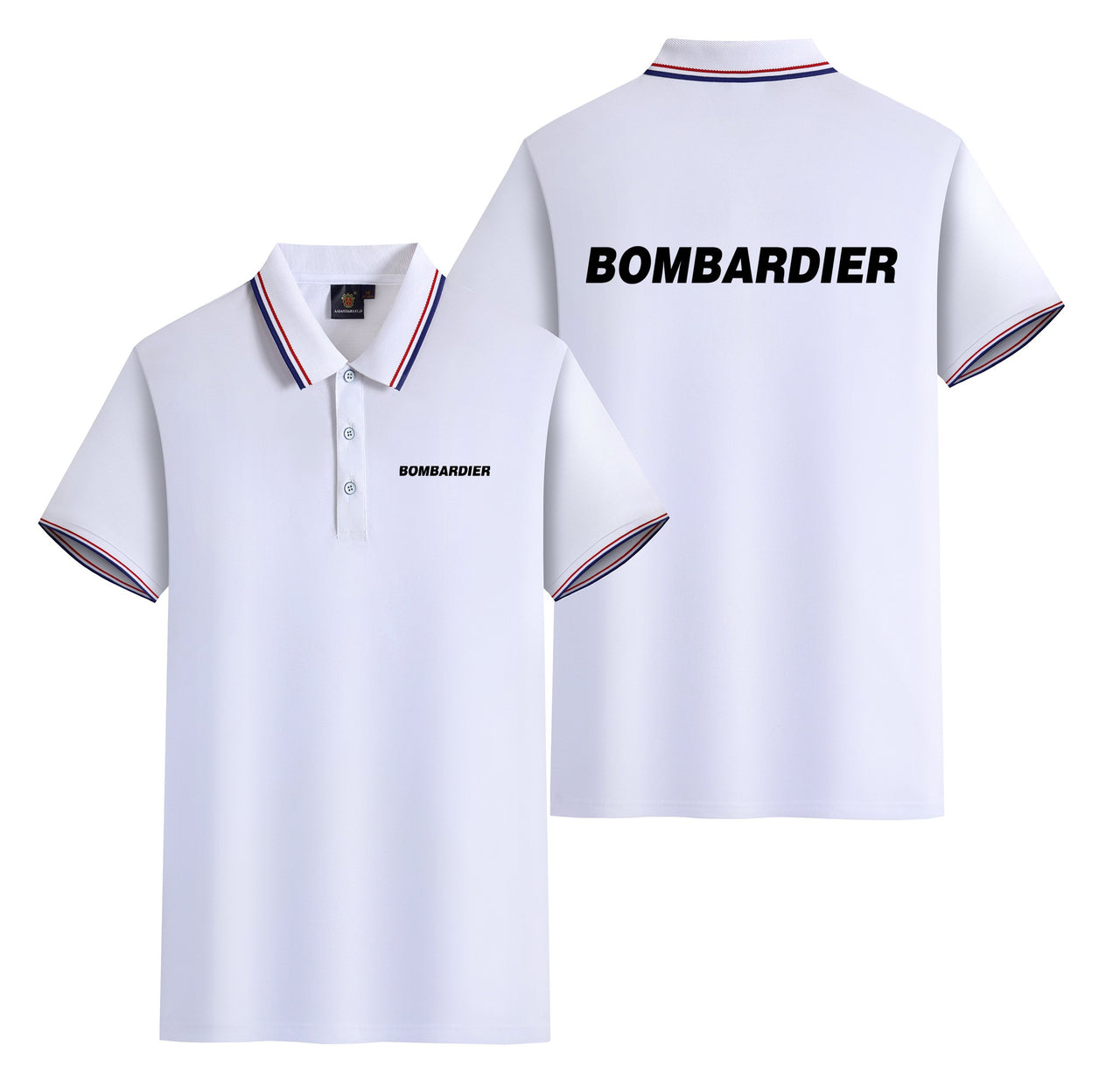 Bombardier & Text Designed Stylish Polo T-Shirts (Double-Side)
