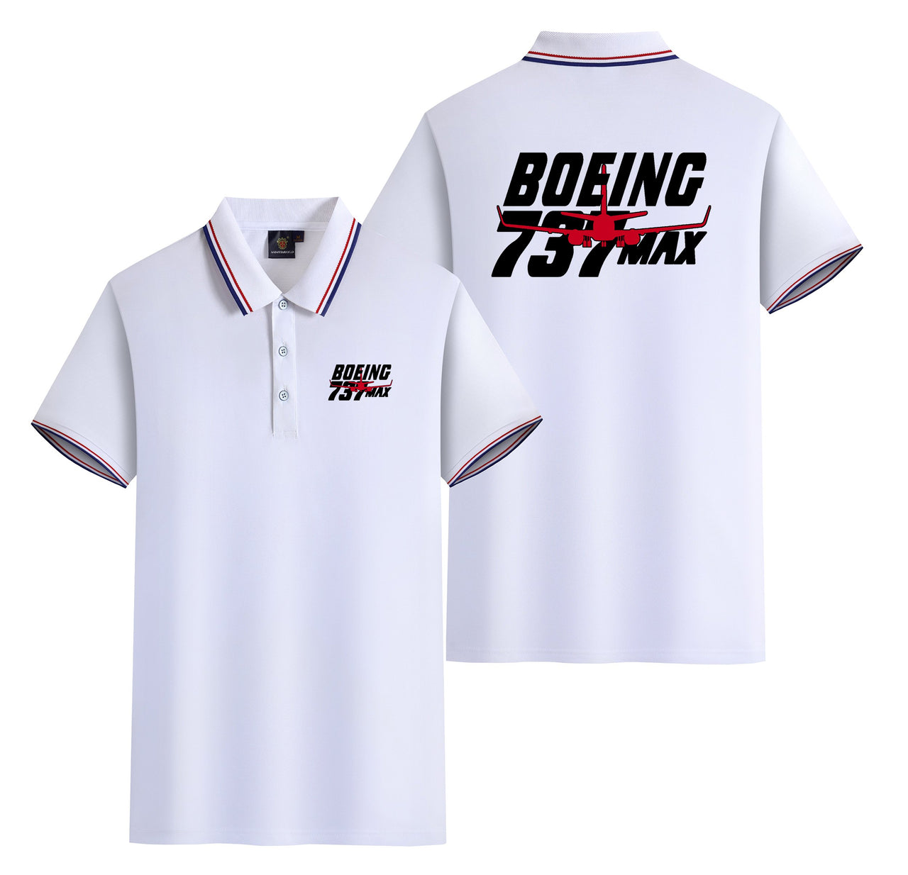 Amazing 737 Max Designed Stylish Polo T-Shirts (Double-Side)