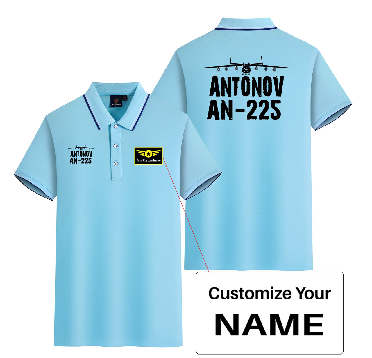 Antonov AN-225 & Plane Designed Stylish Polo T-Shirts (Double-Side)