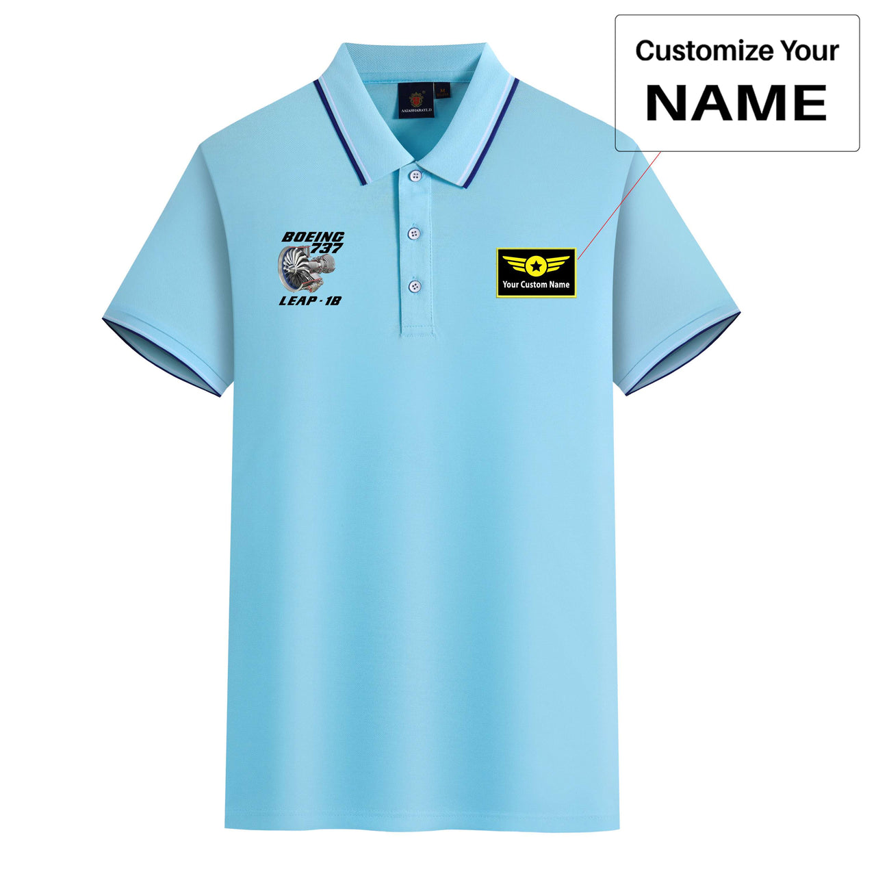 Boeing 737 & Leap 1B Designed Stylish Polo T-Shirts