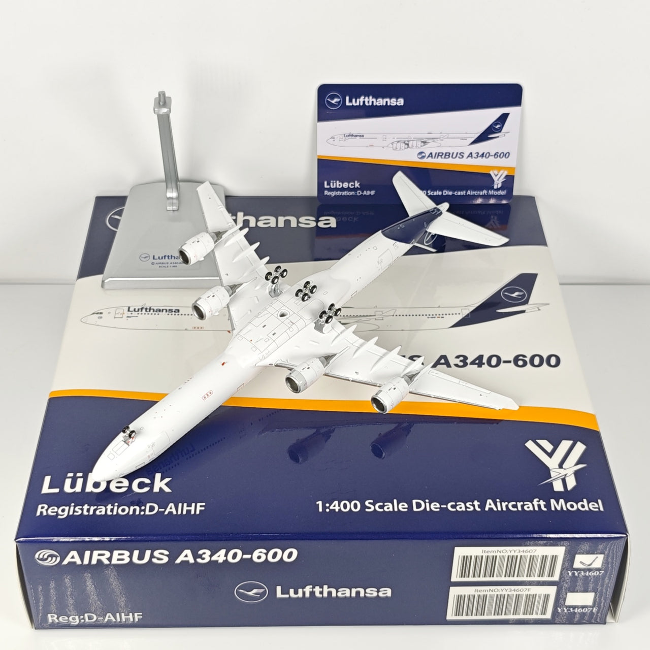 Lufthansa Germany Airbus A340-600 Airplane Model 1/400 Scale