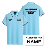 Thumbnail for Amazing Gulfstream G700 Designed Stylish Polo T-Shirts (Double-Side)