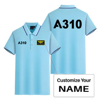 Thumbnail for A310 Flat Text Designed Stylish Polo T-Shirts (Double-Side)