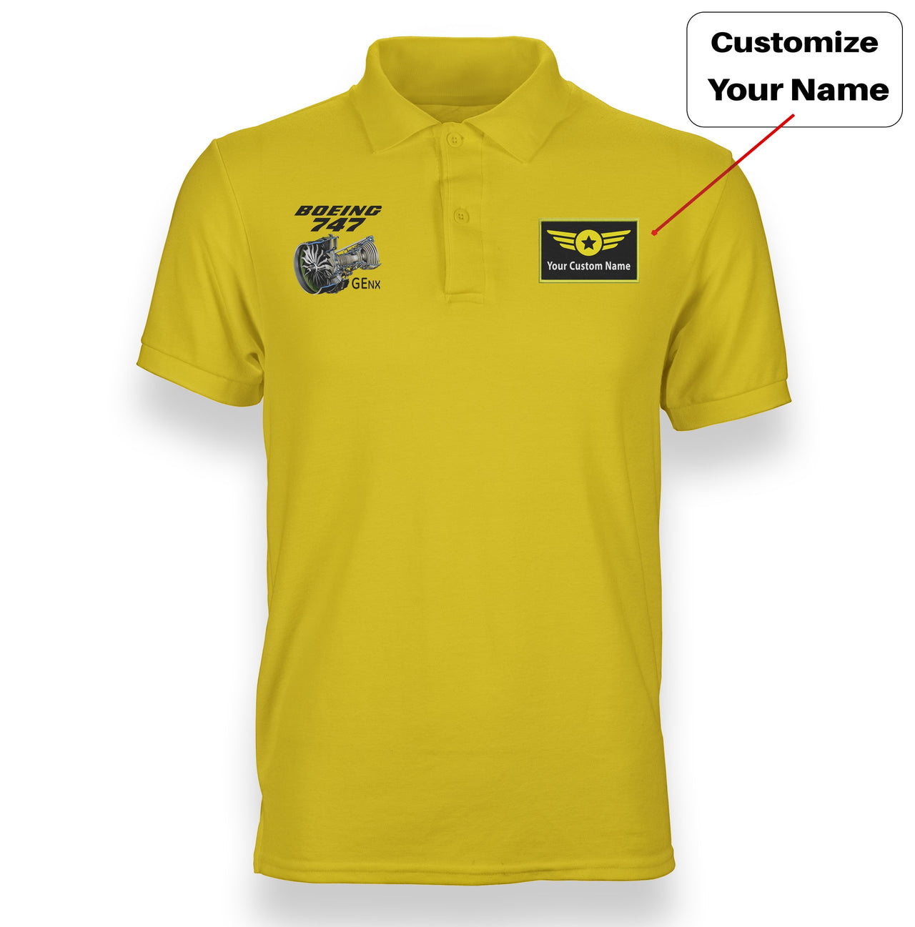 Boeing 747 & GENX Engine Designed "WOMEN" Polo T-Shirts