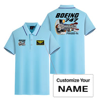 Thumbnail for Boeing 747 & PW4000-94 Engine Designed Stylish Polo T-Shirts (Double-Side)