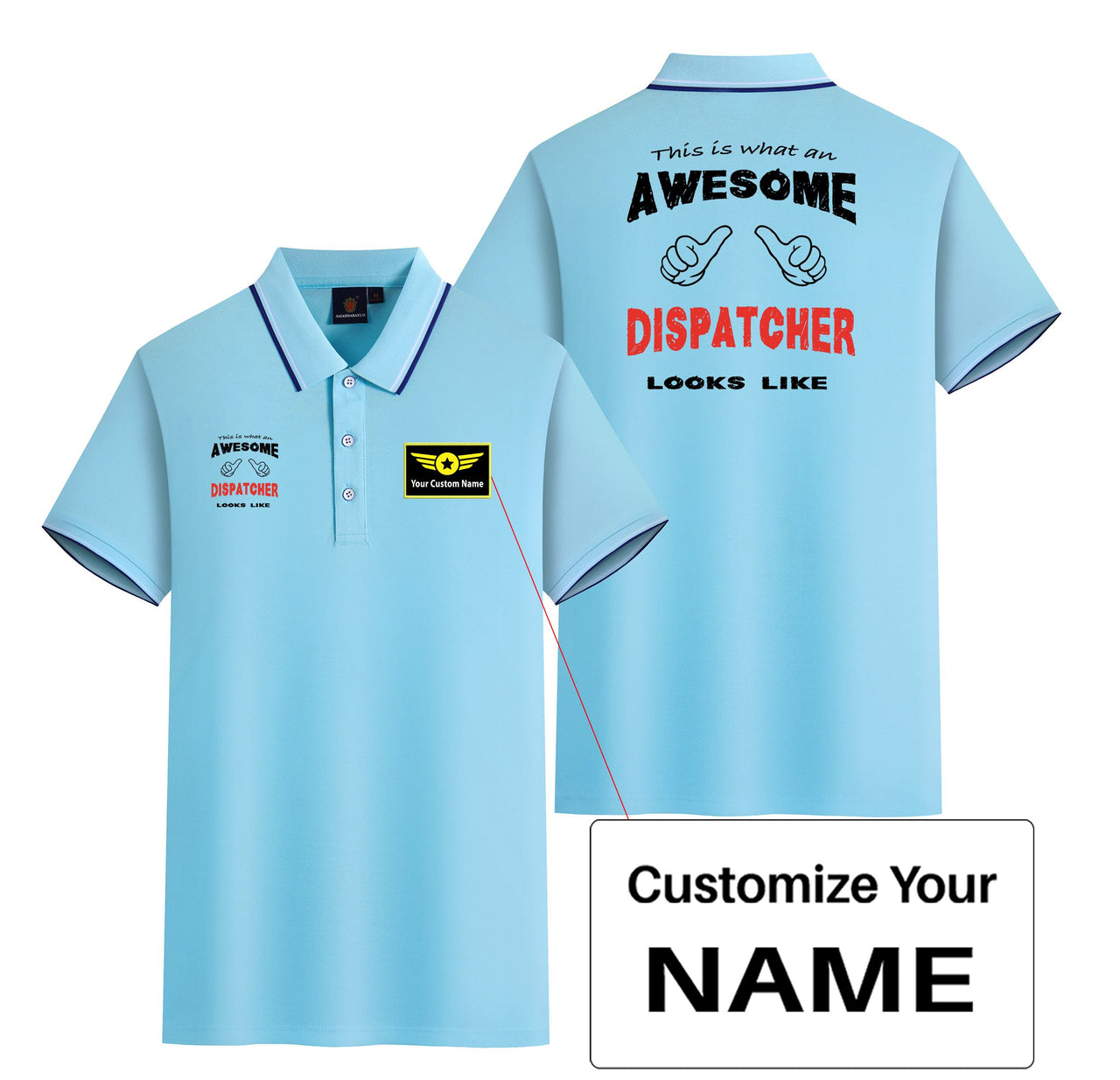 Dispatcher Designed Stylish Polo T-Shirts (Double-Side)