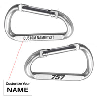 Thumbnail for 757 Flat Text Designed Aluminum Alloy Carabiner Key chains