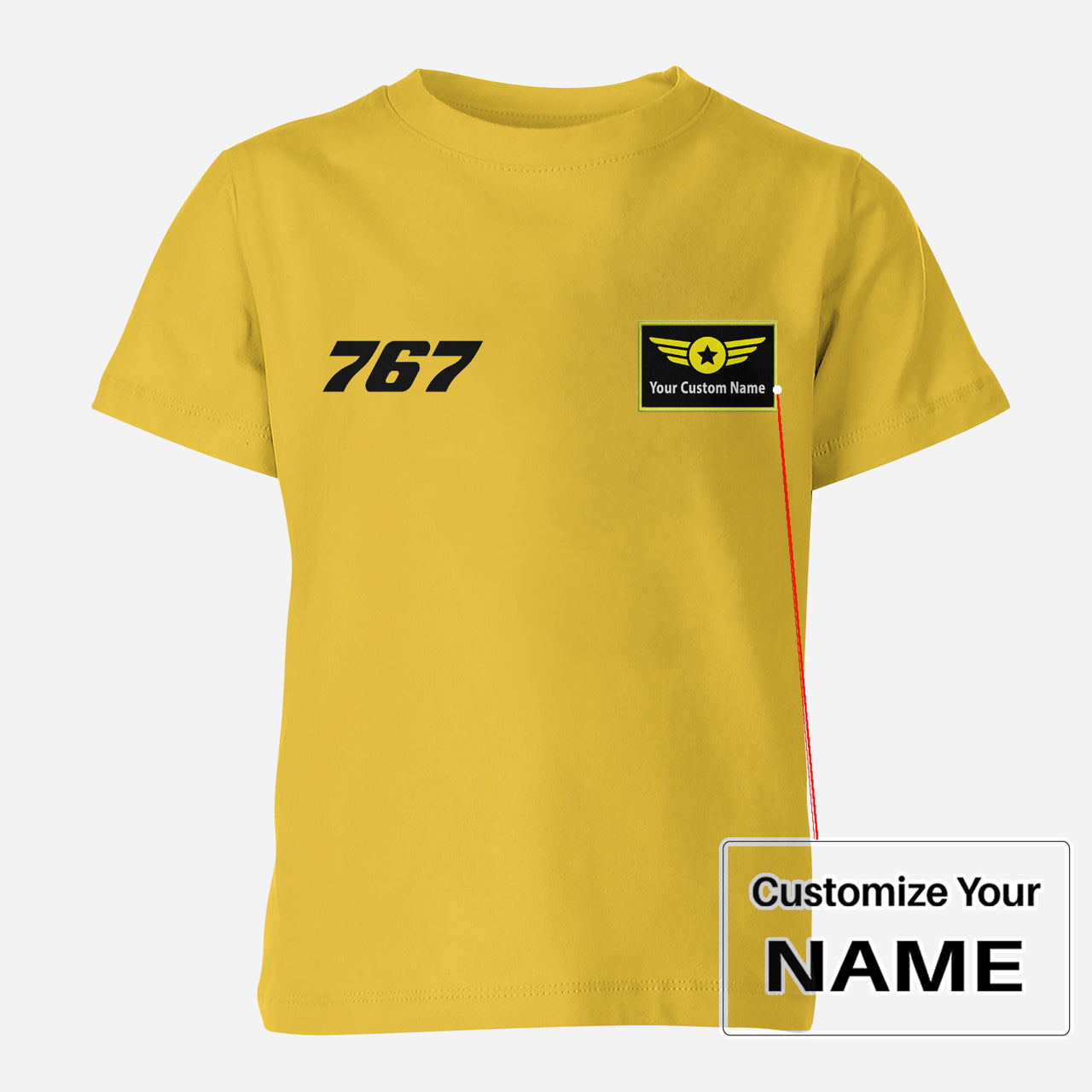767 Flat Text Designed Children T-Shirts