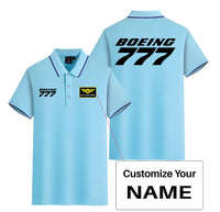 Thumbnail for Boeing 777 & Text Designed Stylish Polo T-Shirts (Double-Side)