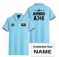 Thumbnail for Airbus A340 & Plane Designed Stylish Polo T-Shirts (Double-Side)