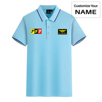 Thumbnail for Flat Colourful 757 Designed Stylish Polo T-Shirts