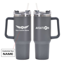 Thumbnail for Aviation Designed 40oz Stainless Steel Car Mug With Holder