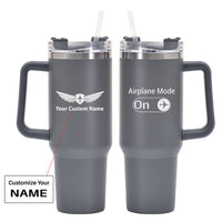Thumbnail for Airplane Mode On Designed 40oz Stainless Steel Car Mug With Holder