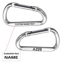 Thumbnail for A220 Flat Text Designed Aluminum Alloy Carabiner Key chains