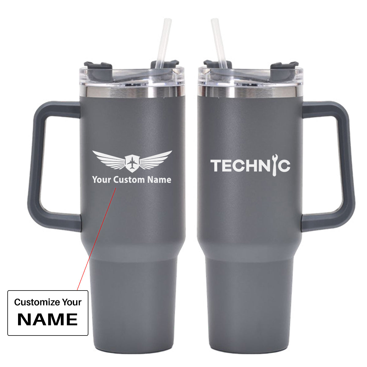 Technic Designed 40oz Stainless Steel Car Mug With Holder