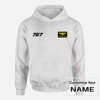 Thumbnail for 767 Flat Text Designed Hoodies