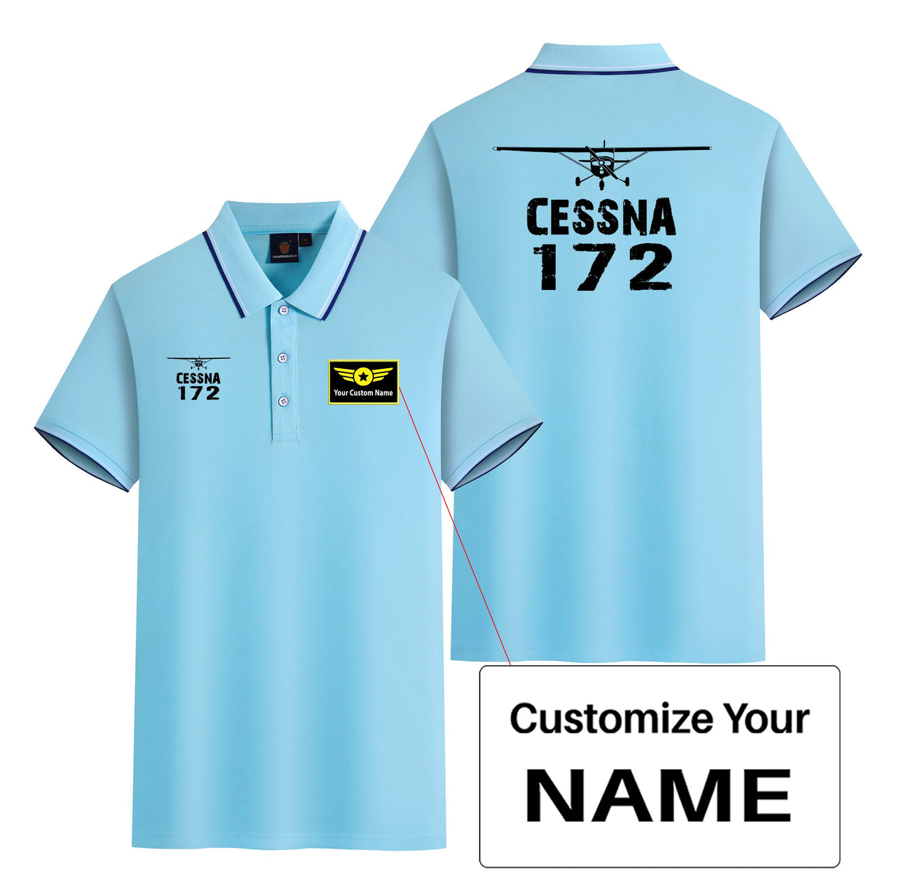 Cessna 172 & Plane Designed Stylish Polo T-Shirts (Double-Side)