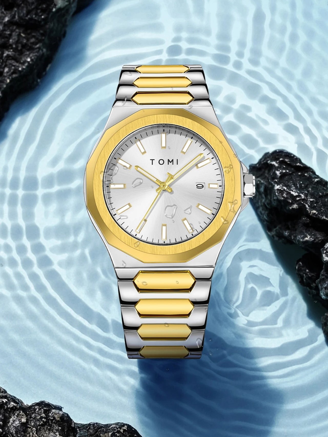 Relogio Masculino Gift Box: Luxury Business Quartz Watch with High-Quality Rose Gold Case (Simple & Versatile)