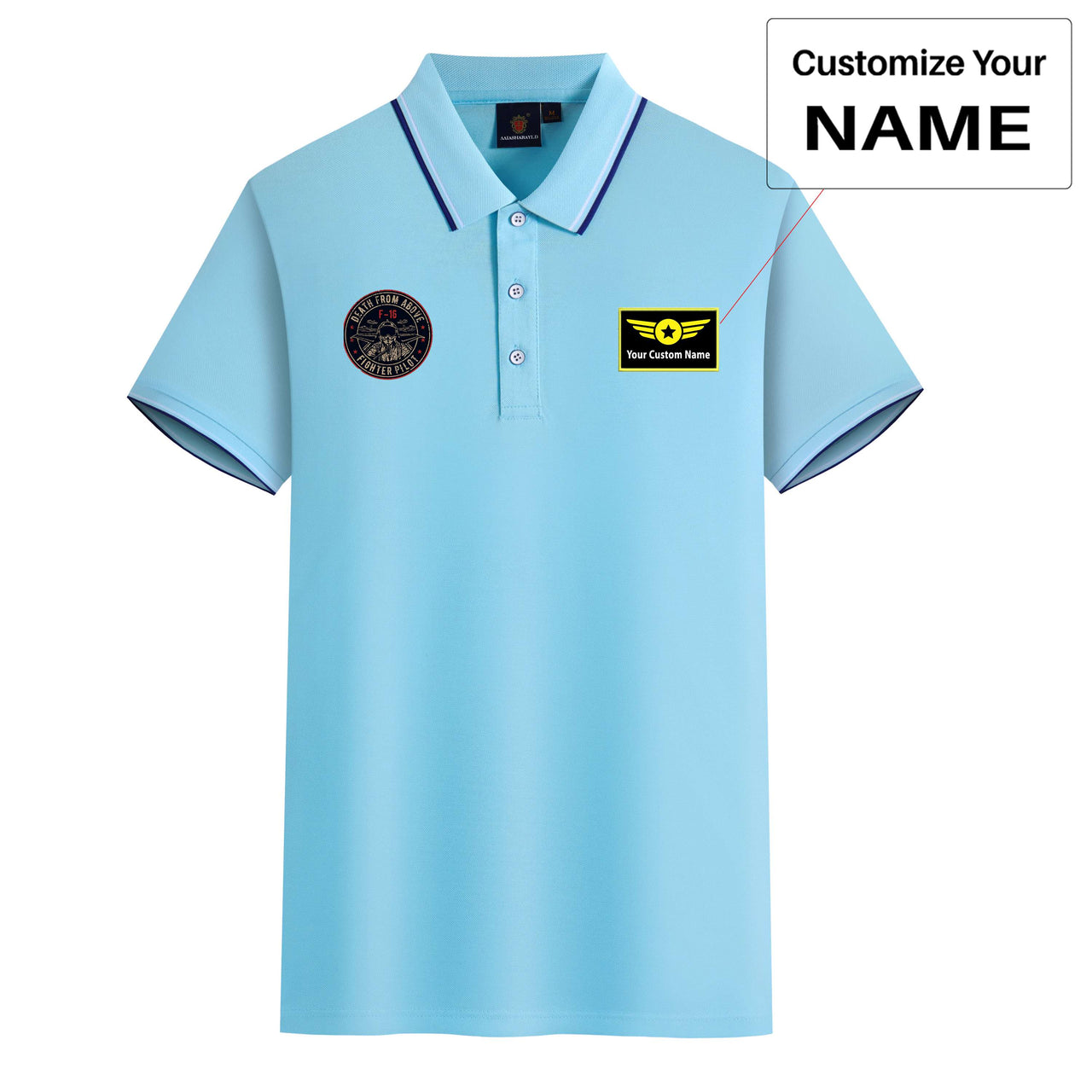 Fighter Jet 16 - Death From Above Designed Stylish Polo T-Shirts