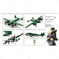 Thumbnail for Military WW2 Planes Soviet Union TU-2 Sets Model Building Blocks Toys