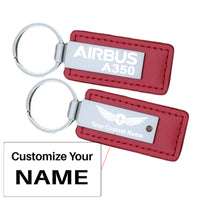 Thumbnail for Airbus A350 & Text Faux Leather Key Chains
