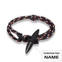 Thumbnail for (Edition 4) - Thinner & Small Airplane Designed Bracelets Black (Adjustable)