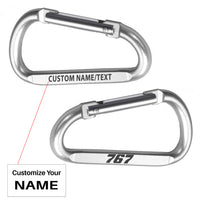 Thumbnail for 767 Flat Text Designed Aluminum Alloy Carabiner Key chains