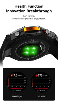 Thumbnail for Rugged Military Smartwatch: Men's Outdoor Sports Watch with GPS Tracking, 5ATM Waterproof & HD Bluetooth Calls