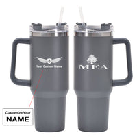 Thumbnail for Middle East Airlines(MEA) 40oz Stainless Steel Car Mug With Holder