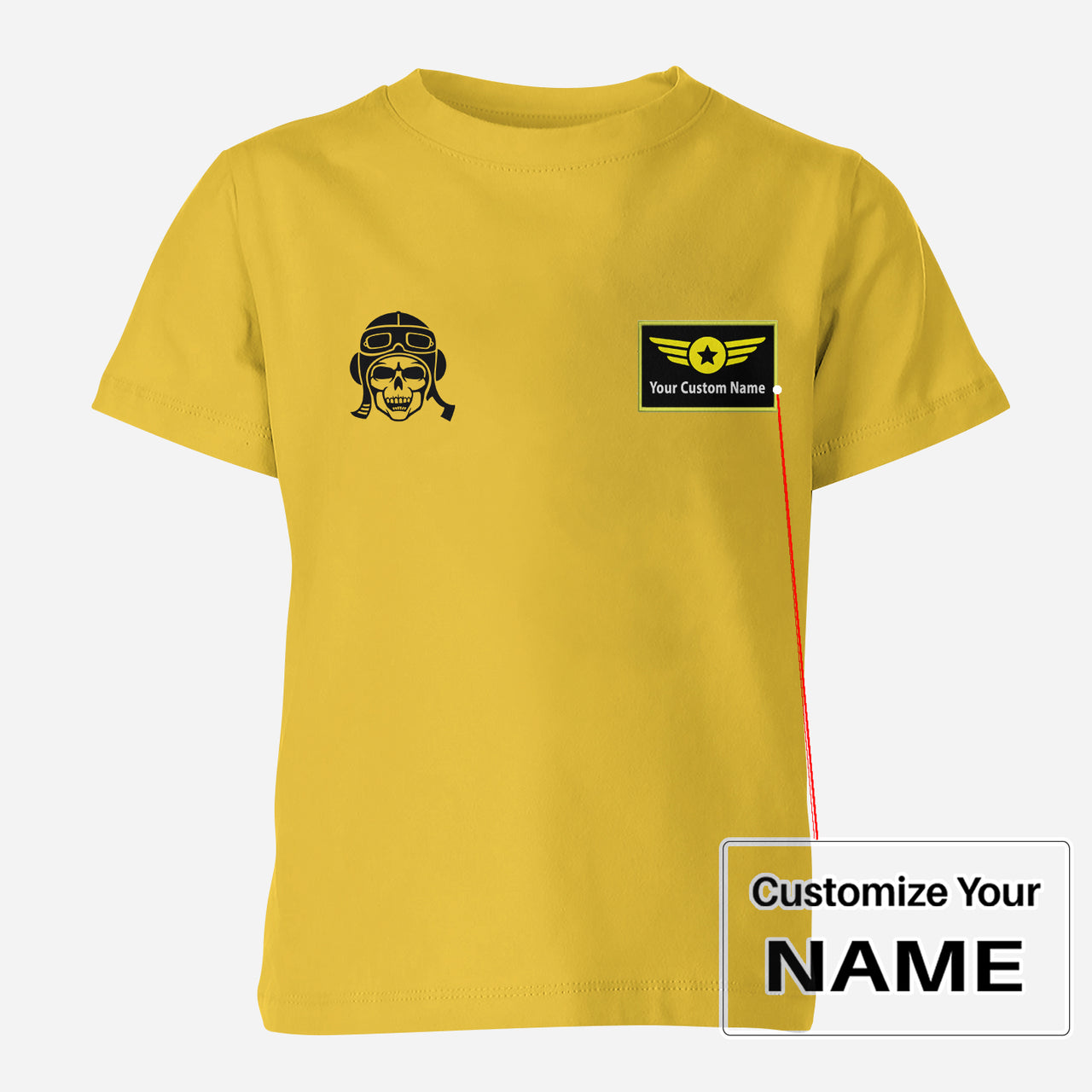 Skeleton Pilot Designed Children T-Shirts
