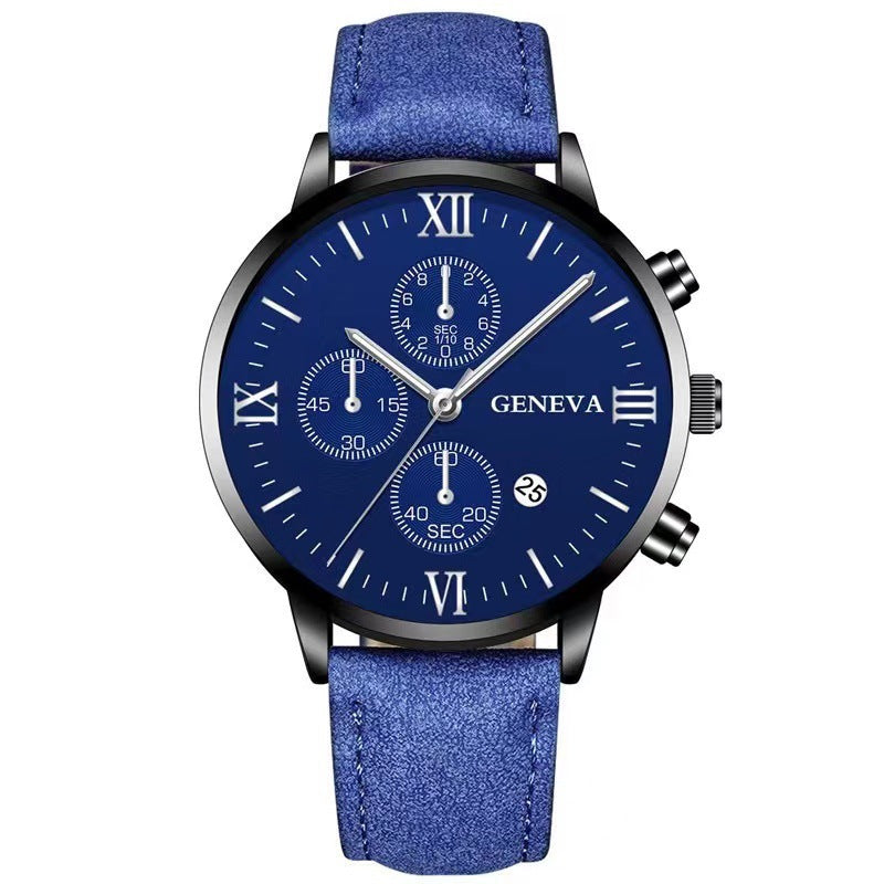 Quartz Watch Men Roman Dial Watch Fashion Round Date Quartz Watch