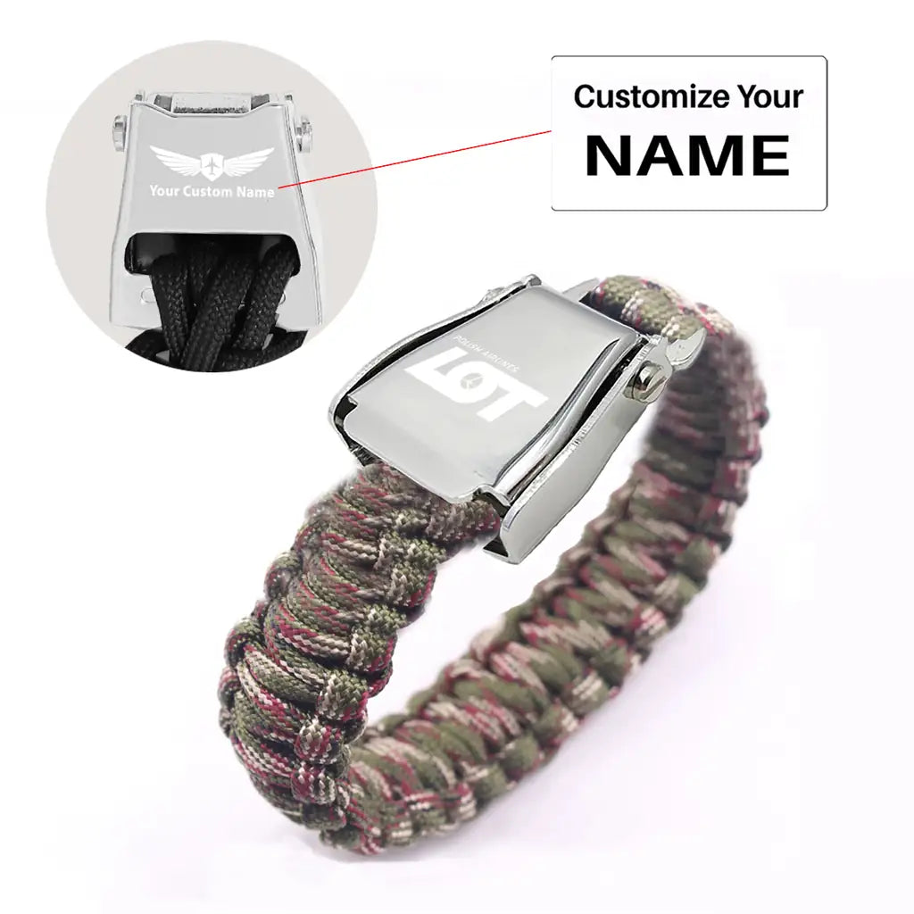 LOT Polish Airlines Airplane Seat Belt Bracelet