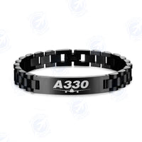 Thumbnail for Super Airbus A330 Designed Stainless Steel Chain Bracelets