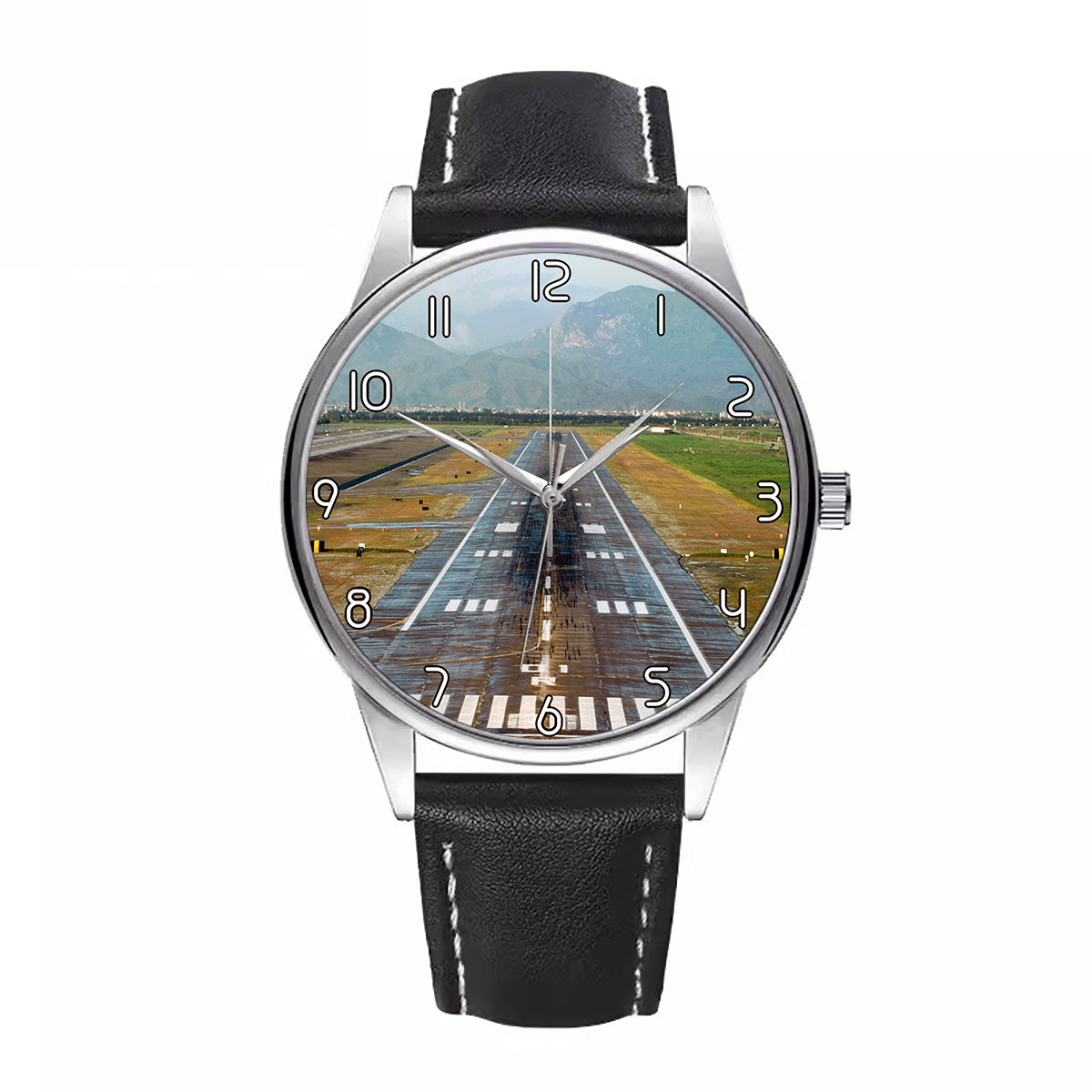 Amazing Mountain View & Runway Designed Fashion Leather Strap Watches