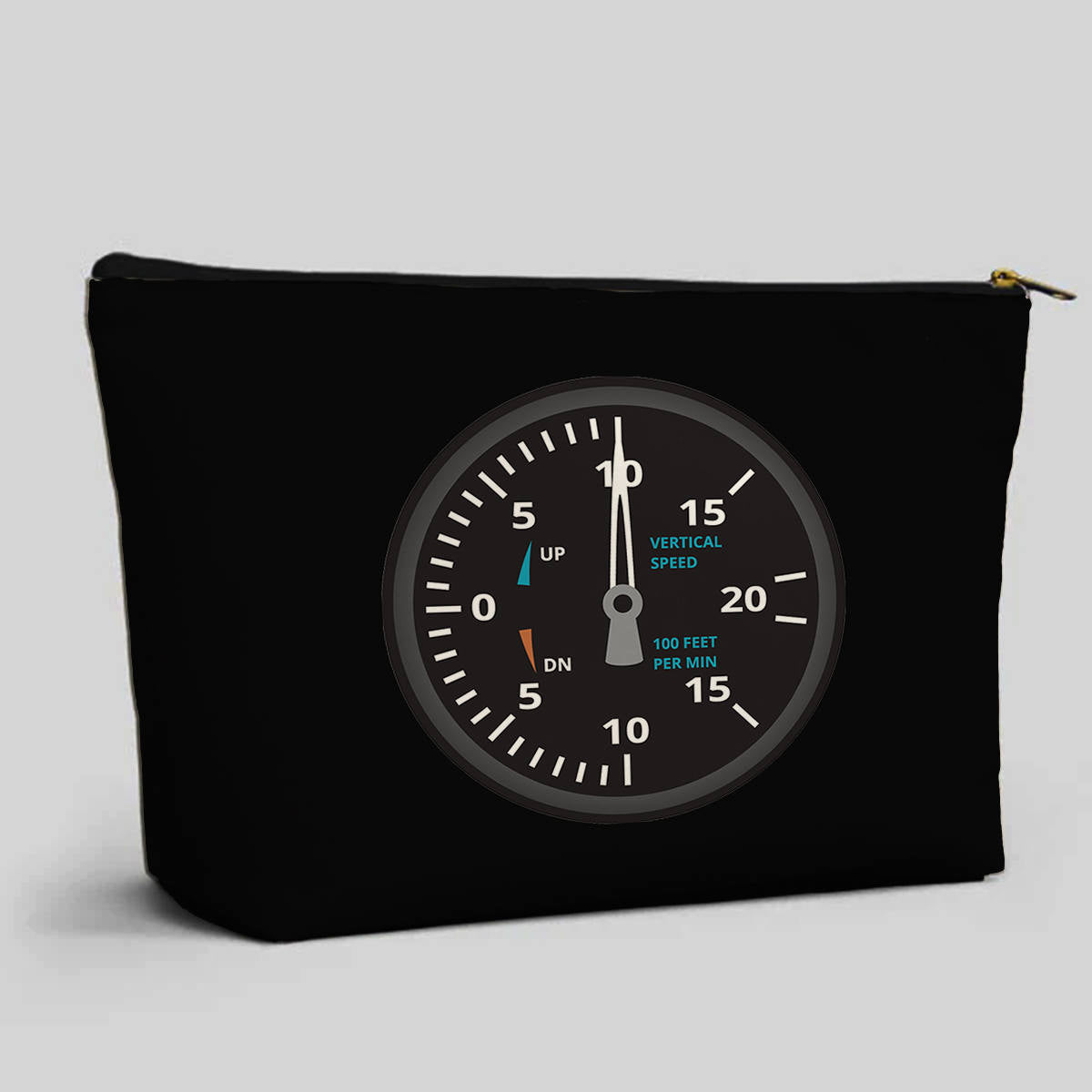 Airplane Instruments (Vertical Speed) Designed Zipper Pouch