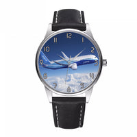 Thumbnail for Boeing 787 Dreamliner Designed Fashion Leather Strap Watches