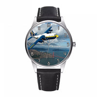 Thumbnail for Blue Angels & Bridge Designed Fashion Leather Strap Watches