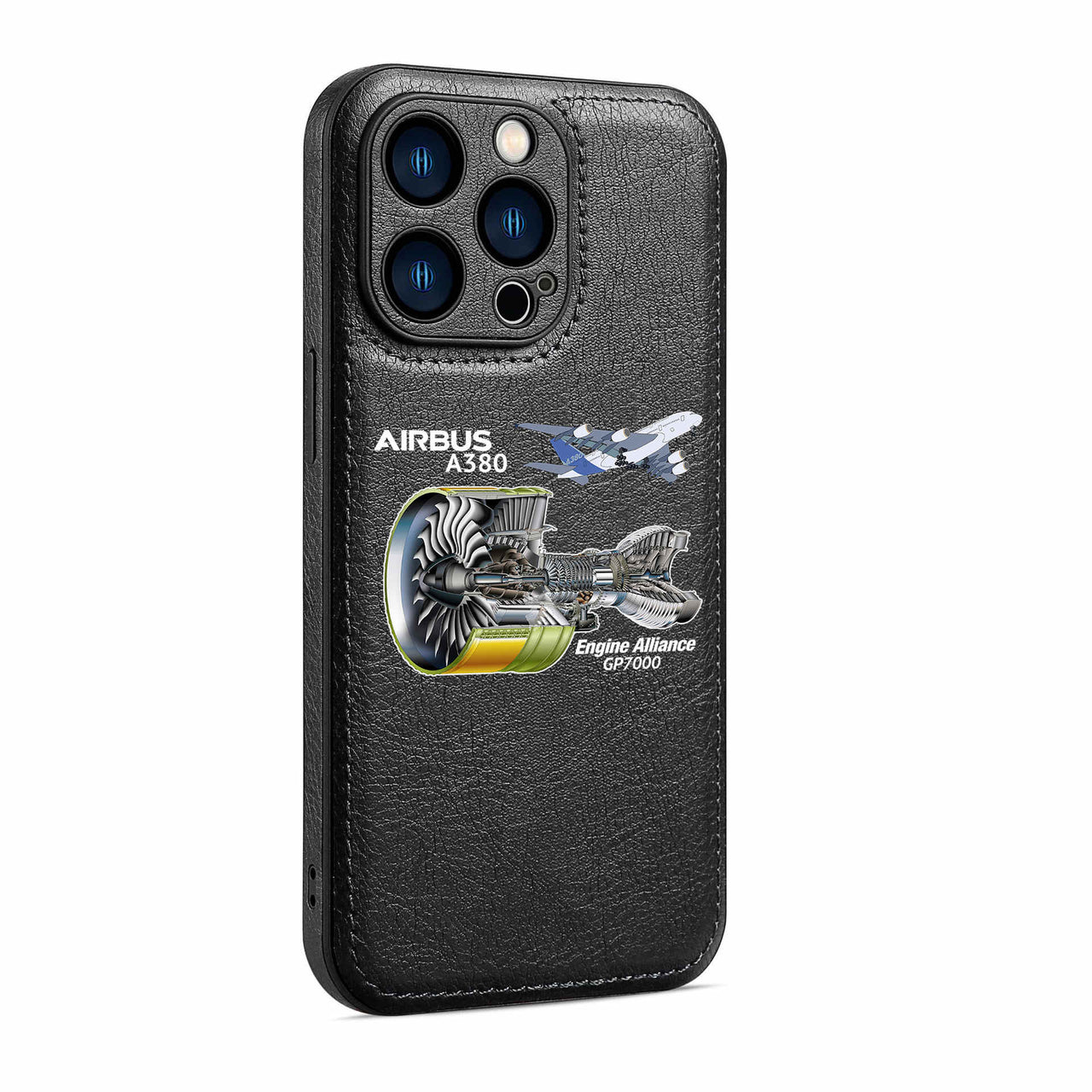 Airbus A380 & GP7000 Engine Designed Leather iPhone Cases
