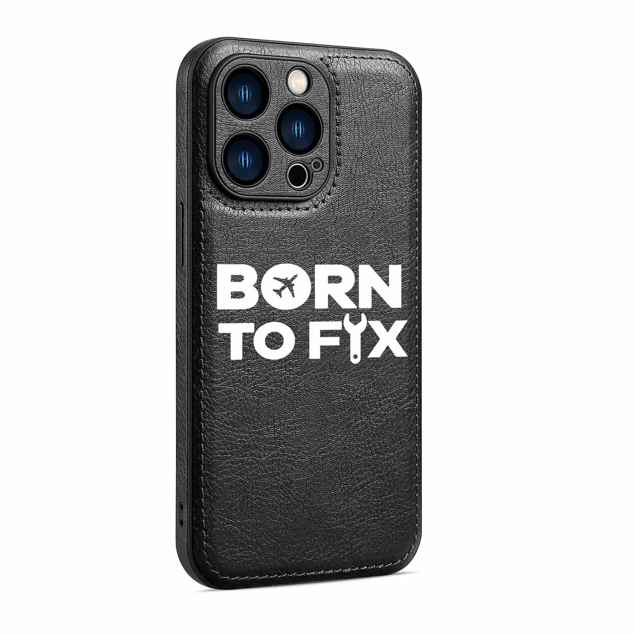 Born To Fix Airplanes Designed Leather iPhone Cases