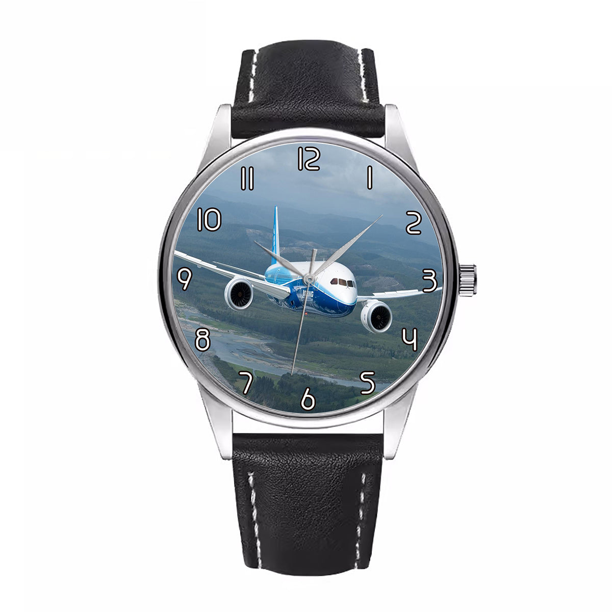 Cruising Boeing 787 Designed Fashion Leather Strap Watches